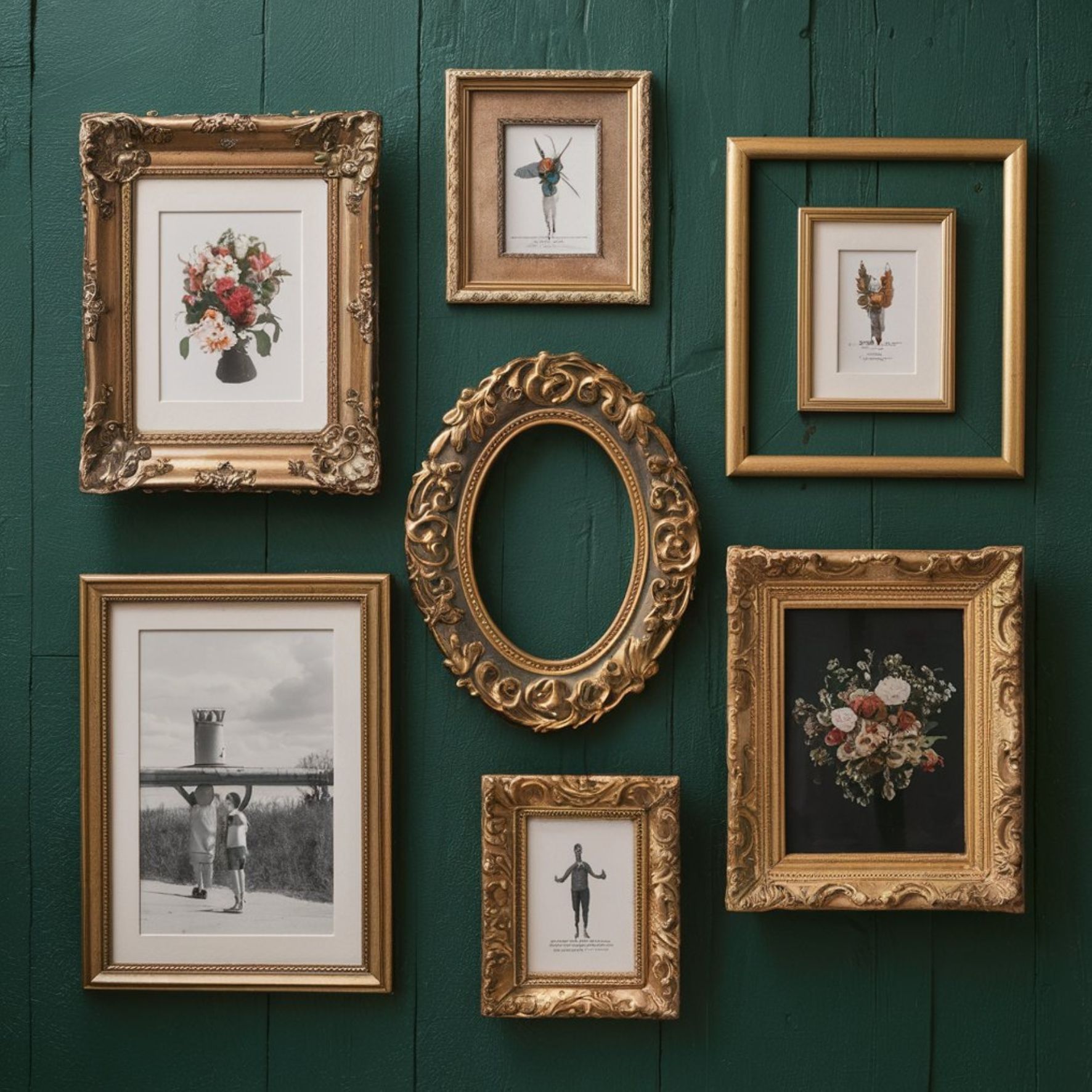 Frames Sitting on A Green Wall — Fine Art Supplies & Custom Framing in Rockhampton City, QLD