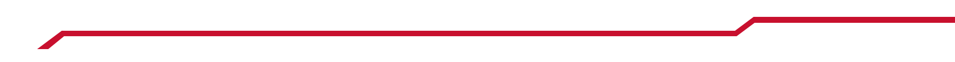 A reddish line with a stepped segment on a white background.