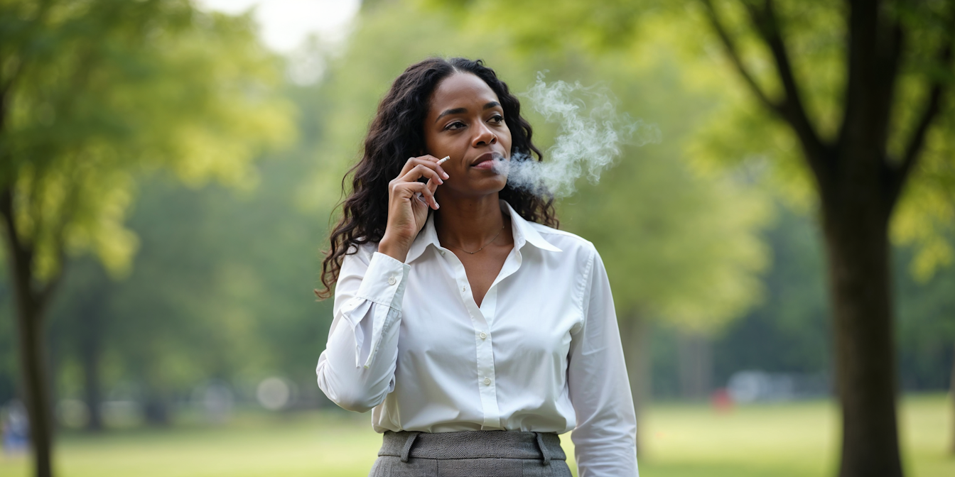woman who can't quit smoking