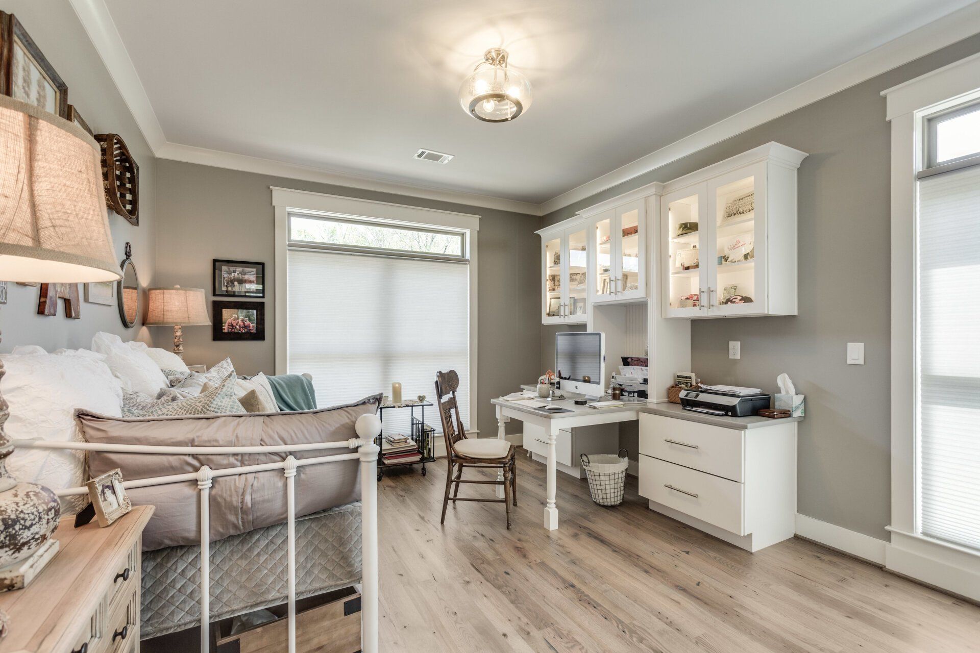 Home Office Cabinets with Day Bed