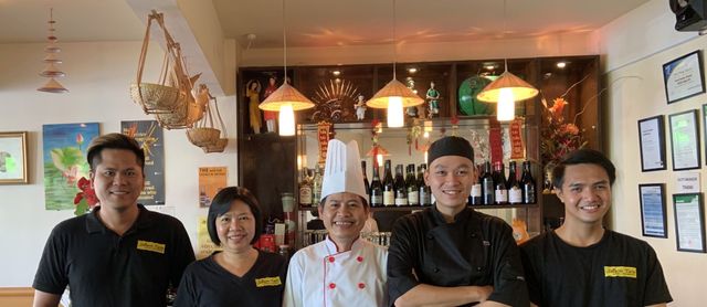 Team at Vietnamese restaurant in Wellington
