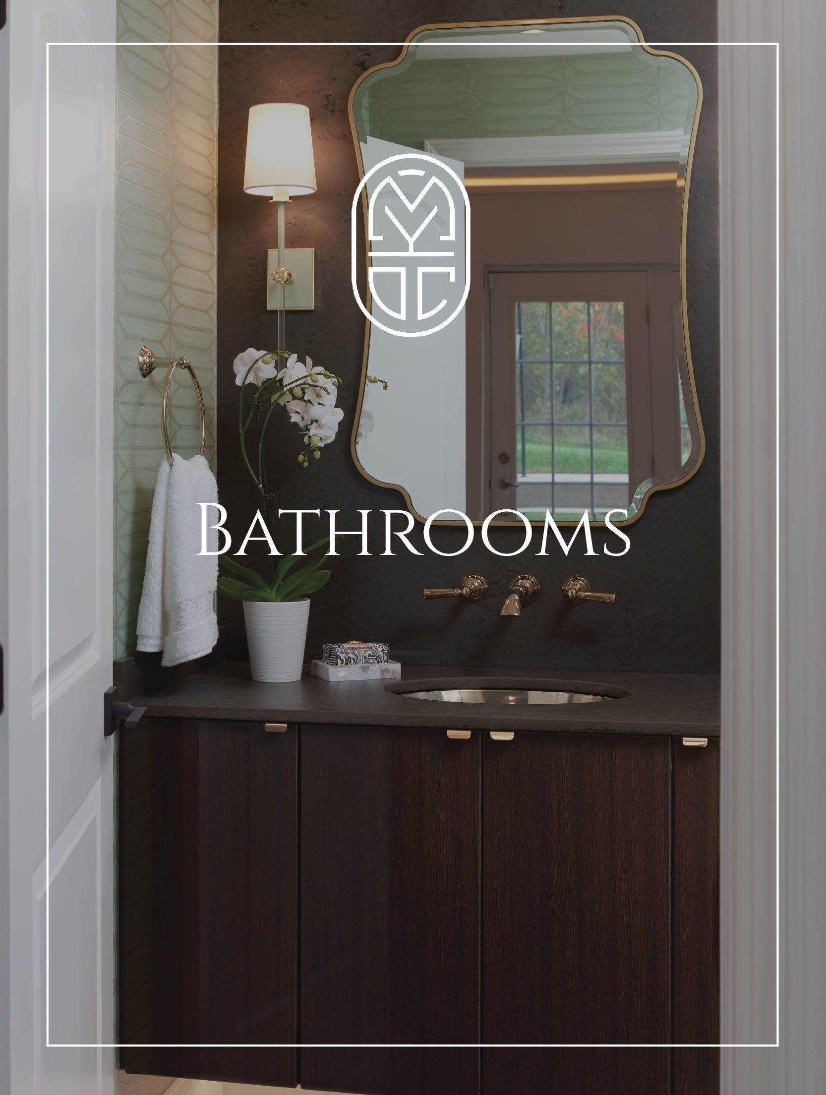 A bathroom with a sink , mirror , and cabinets.