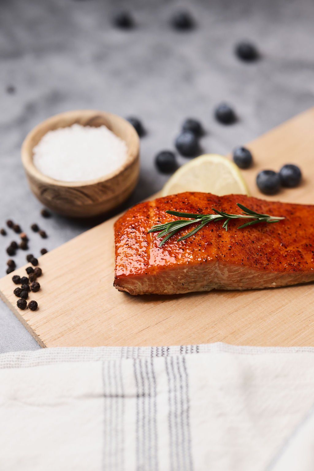 cooked salmon filet