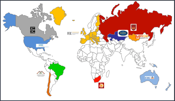 Map of the world where CRIRSCO codes are covered