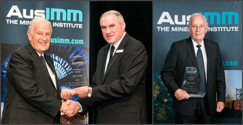 AMC employee receiving an award at AusIMM