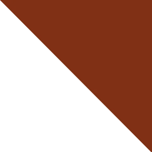White and rust-colored diagonal split.