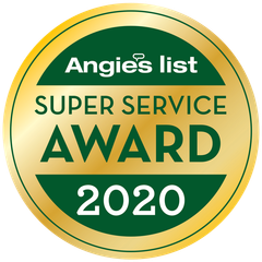 The logo for angie 's list super service award 2020