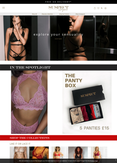 Suspect Lingerie Website - Fashionable Lingerie and Apparel.