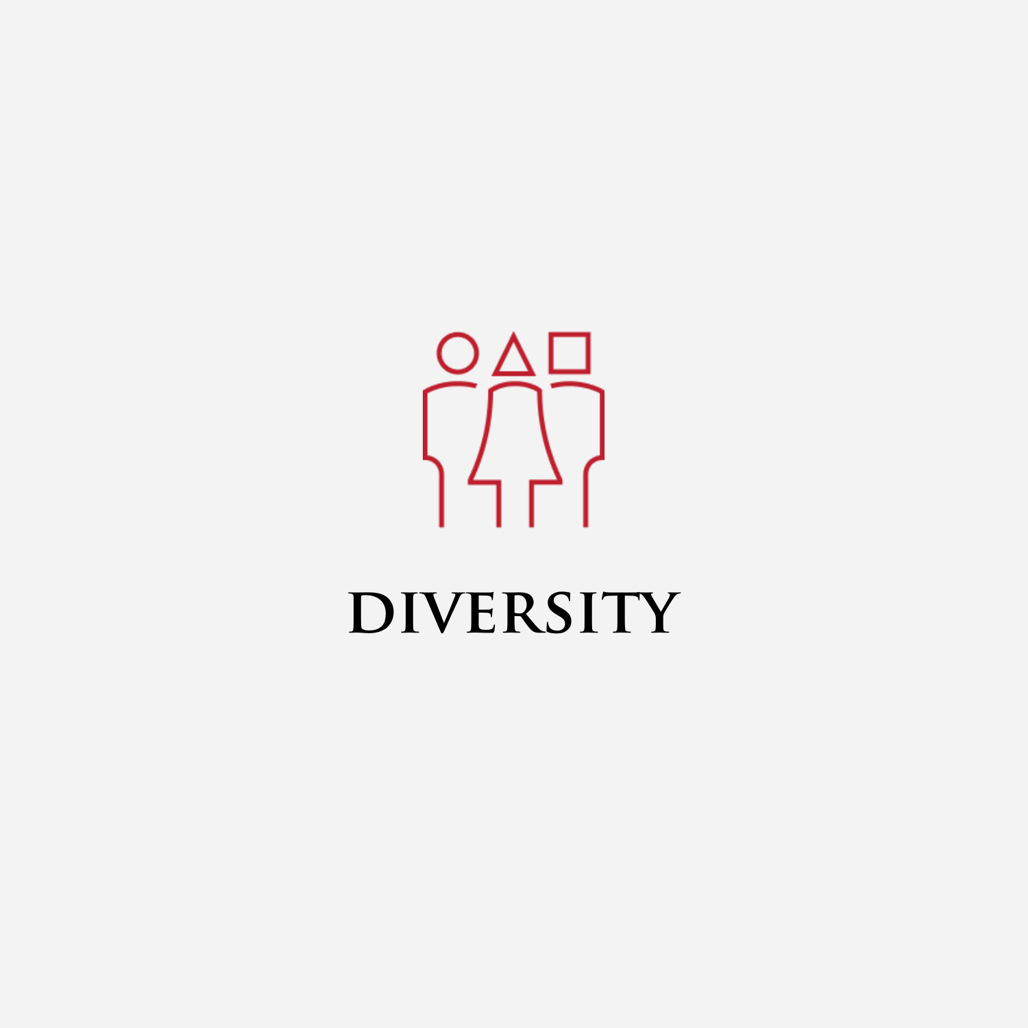 A logo for diversity with two people standing next to each other.