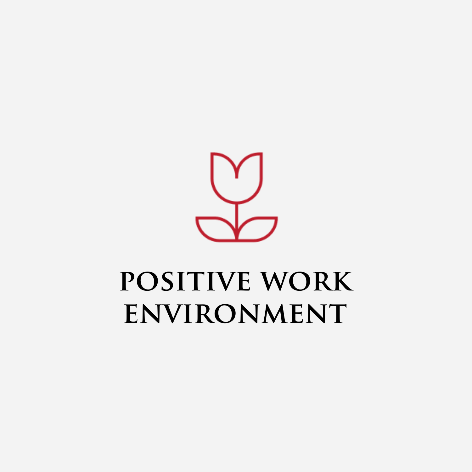 A logo for a company called positive work environment.