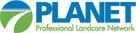 Logo of PLANET, Professional Landcare Network, in blue with a green and blue circle.