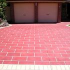 red concrete tile driveway