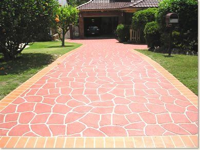 red stone driveway