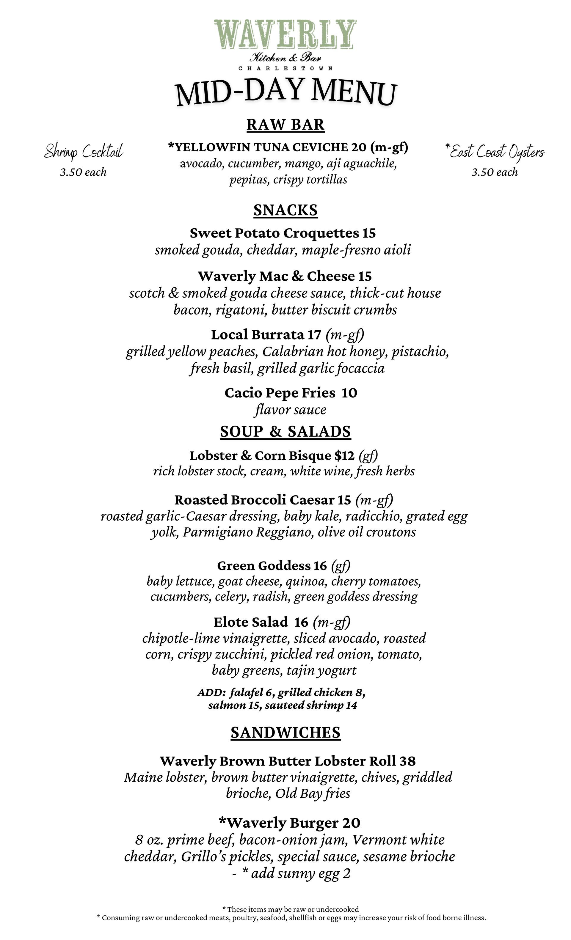 Waverly Kitchen & Bar is a restaurant located in Boston's Charlestown neighborhood.