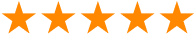 A row of orange stars on a white background.