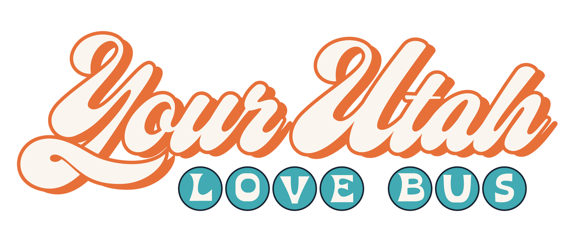 A logo for a company called your utah love bus