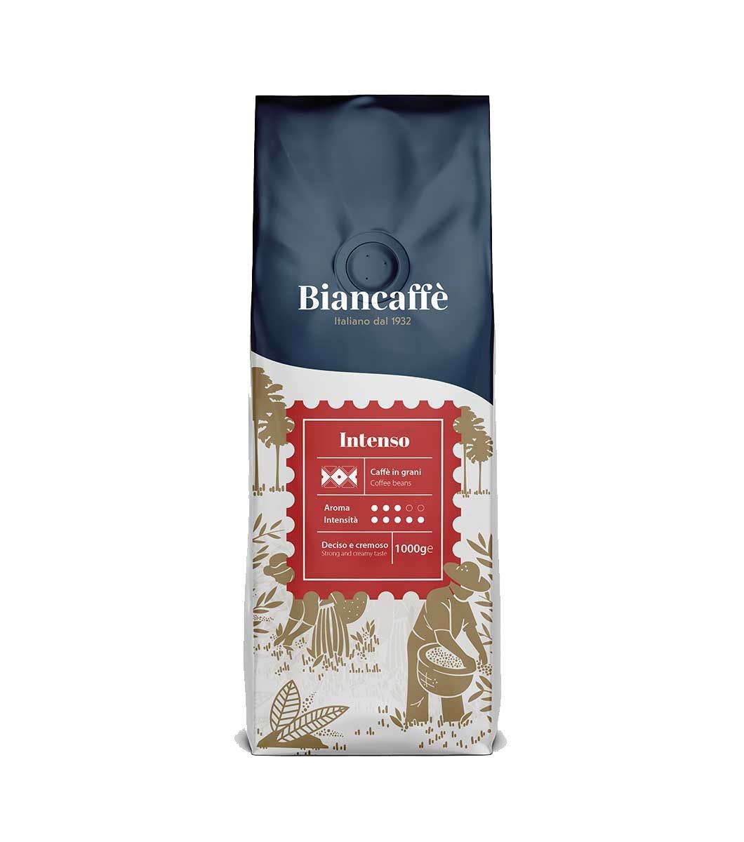 Sacchetto di caffè con l'etichetta 