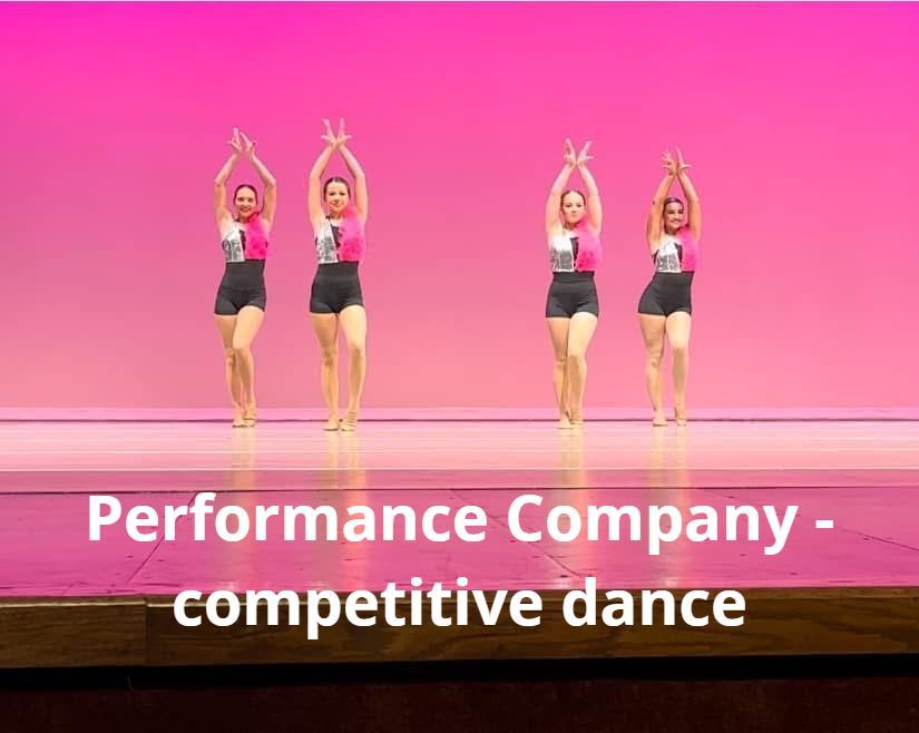 A performance company is performing a competitive dance on stage