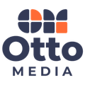 The logo for otto media is blue and orange