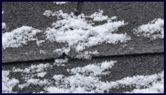 Frost forming on roof showing Canberra’s cold winter conditions
