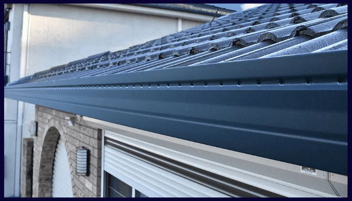 new Colorbond gutter installed on a suburban home