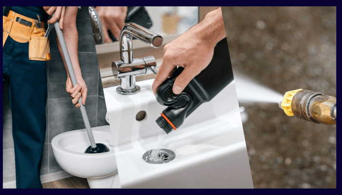 plunger vs chemical drain cleaner vs hydro jet – best way to unclog drains