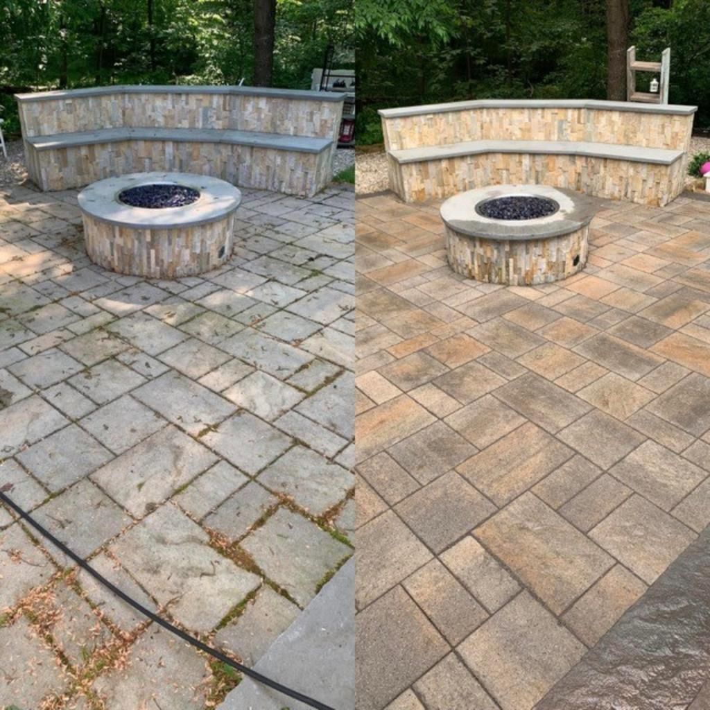 Before and After Concrete Floor Cleaning Roseville