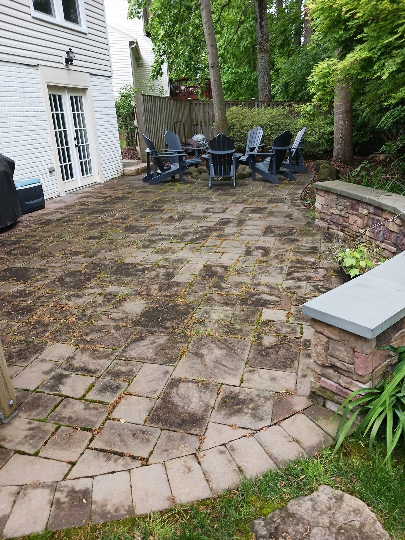 Before House Patio Cleaning
