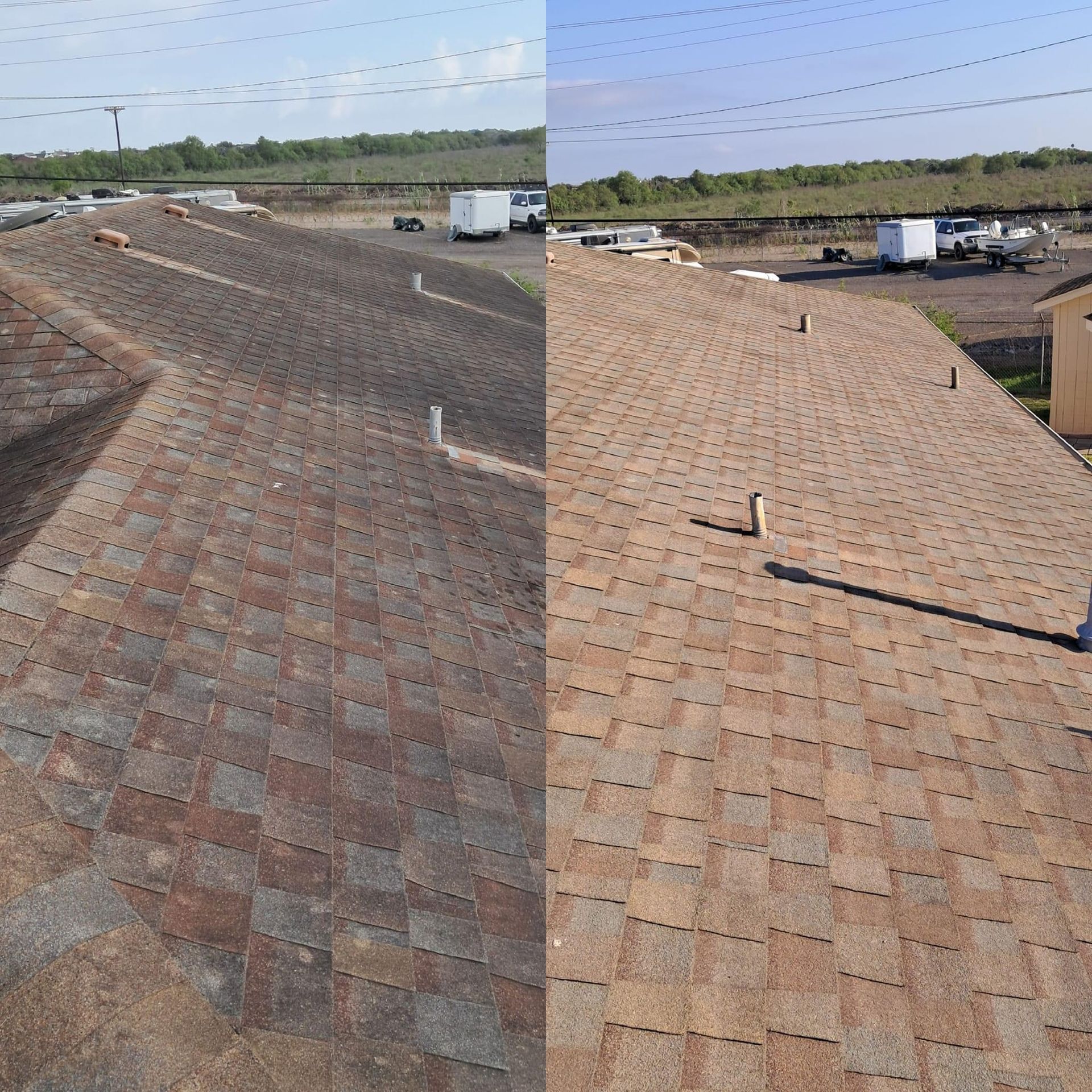 Pressure washed Roof in Sacramento CA