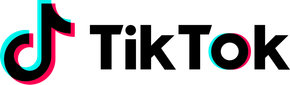 The tiktok logo is on a white background.