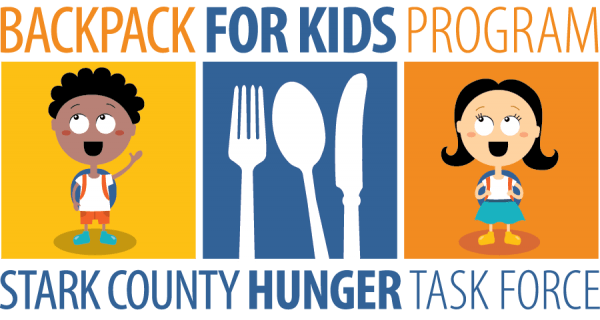 Backpack for Kids Program graphic. Stark County Hunger Task Force