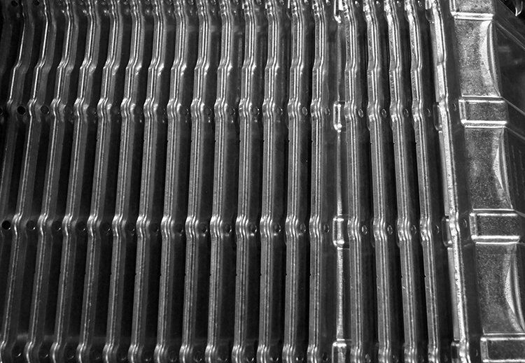 Closeup of heat sinks