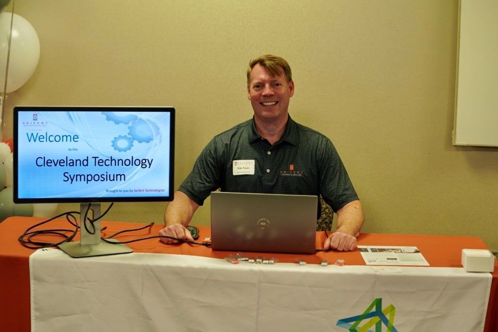 Eric Ryan at the IT station - Technology Symposium 2023