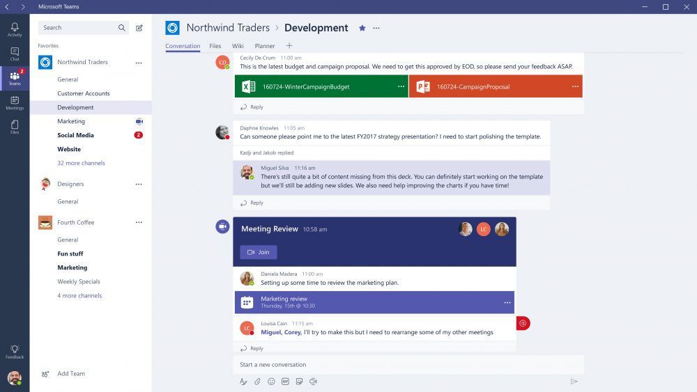 Microsoft Teams in action