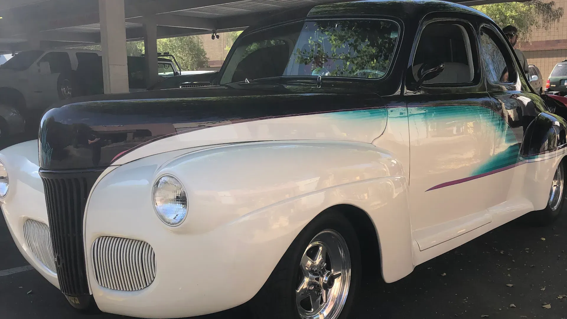 Classic Cream-and-Black Vintage Car | Wade's Automotive & Exhaust