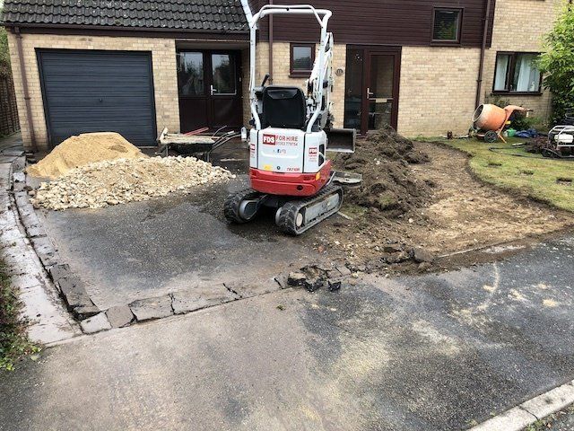 Driveway before installation
