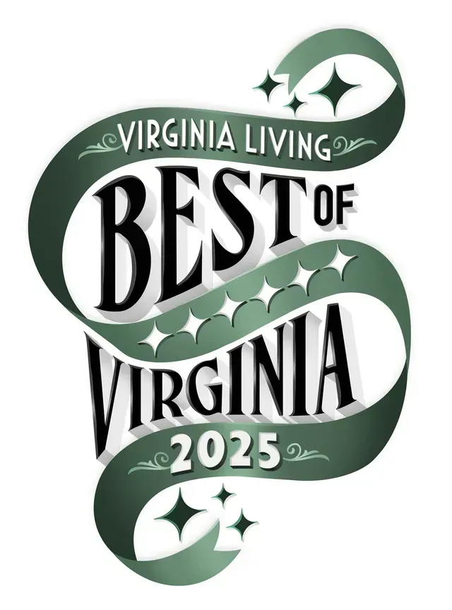 A logo for virginia living best of virginia 2025