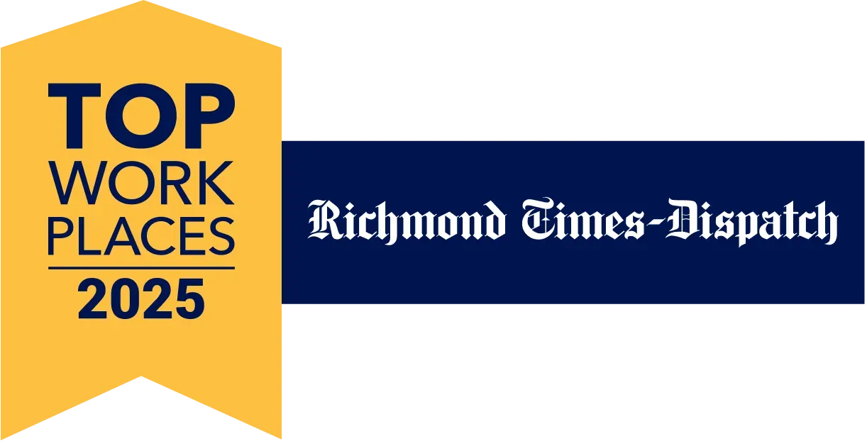 A logo for top work places in the richmond times dispatch
