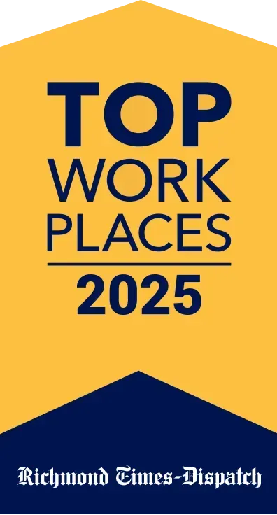 A yellow banner that says top work places 2025