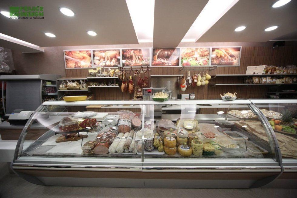 bancone frigo per negozio di alimentari