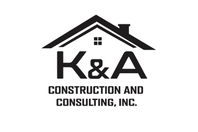 Logo for K&A Construction and Consulting, Inc., featuring a house silhouette above 
