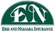 The logo for emily and niagara insurance is green and white.