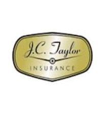 A logo for j.c. taylor insurance on a white background.