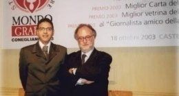 Pierluigi Pipoli con l'enogastronomo Edoardo Raspelli.