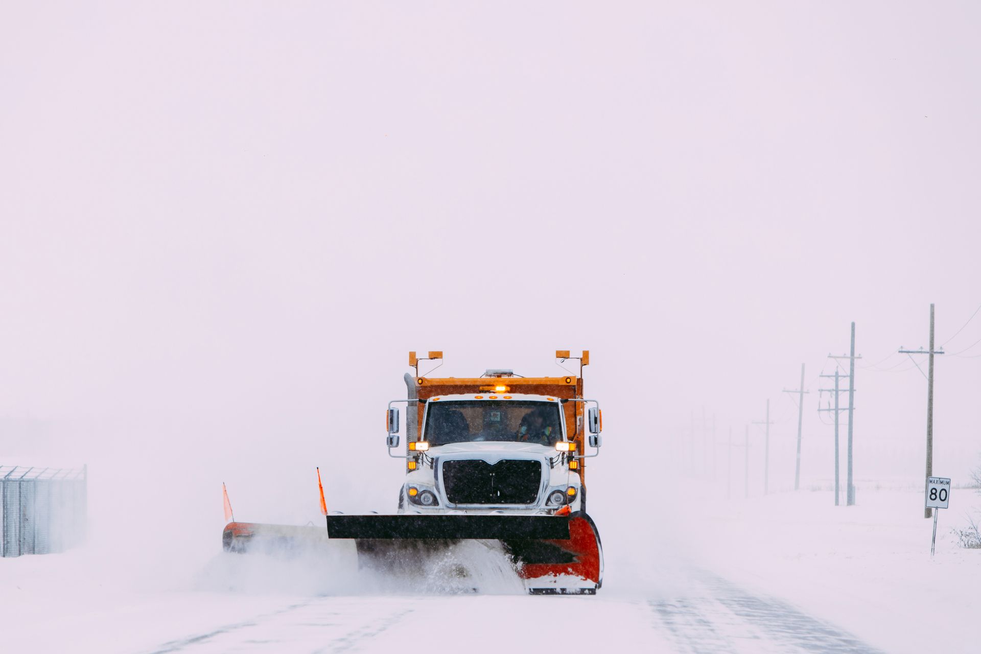 Plow Truck Clearing Snow — Bear, DE — Smith Paving & Contracting, Inc.