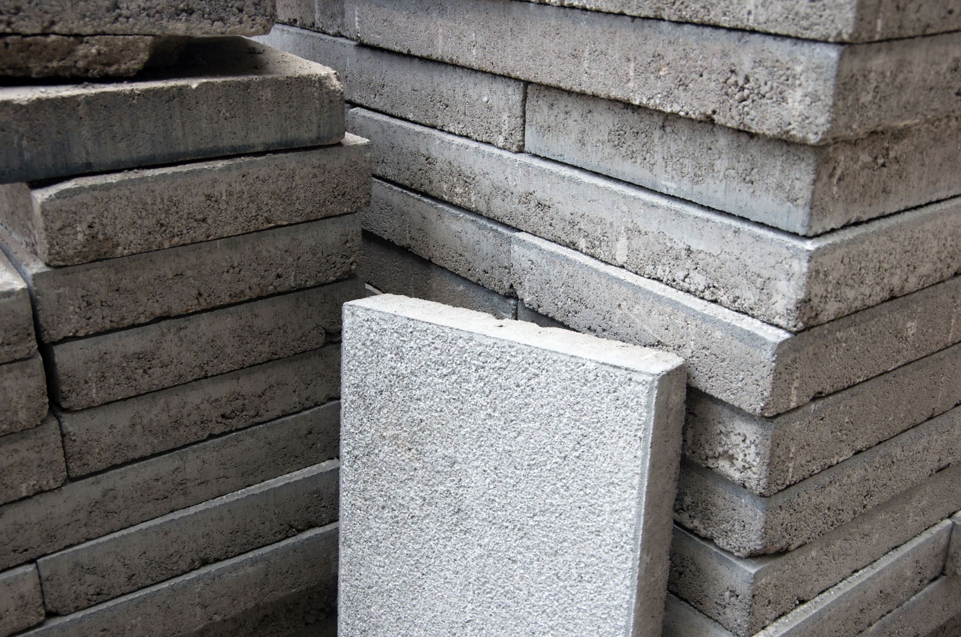 Stacks of Gray Concrete Paving Tiles — Bear, DE — Smith Paving & Contracting, Inc.