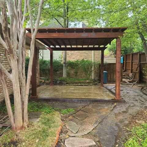 Pergola addition to improve backyard oasis