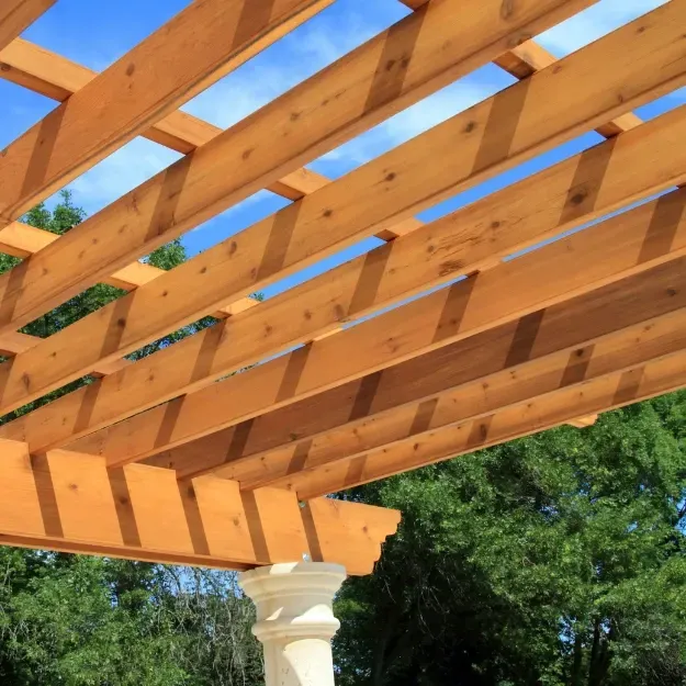 Dallas Pergola Builder with start similar to company logo