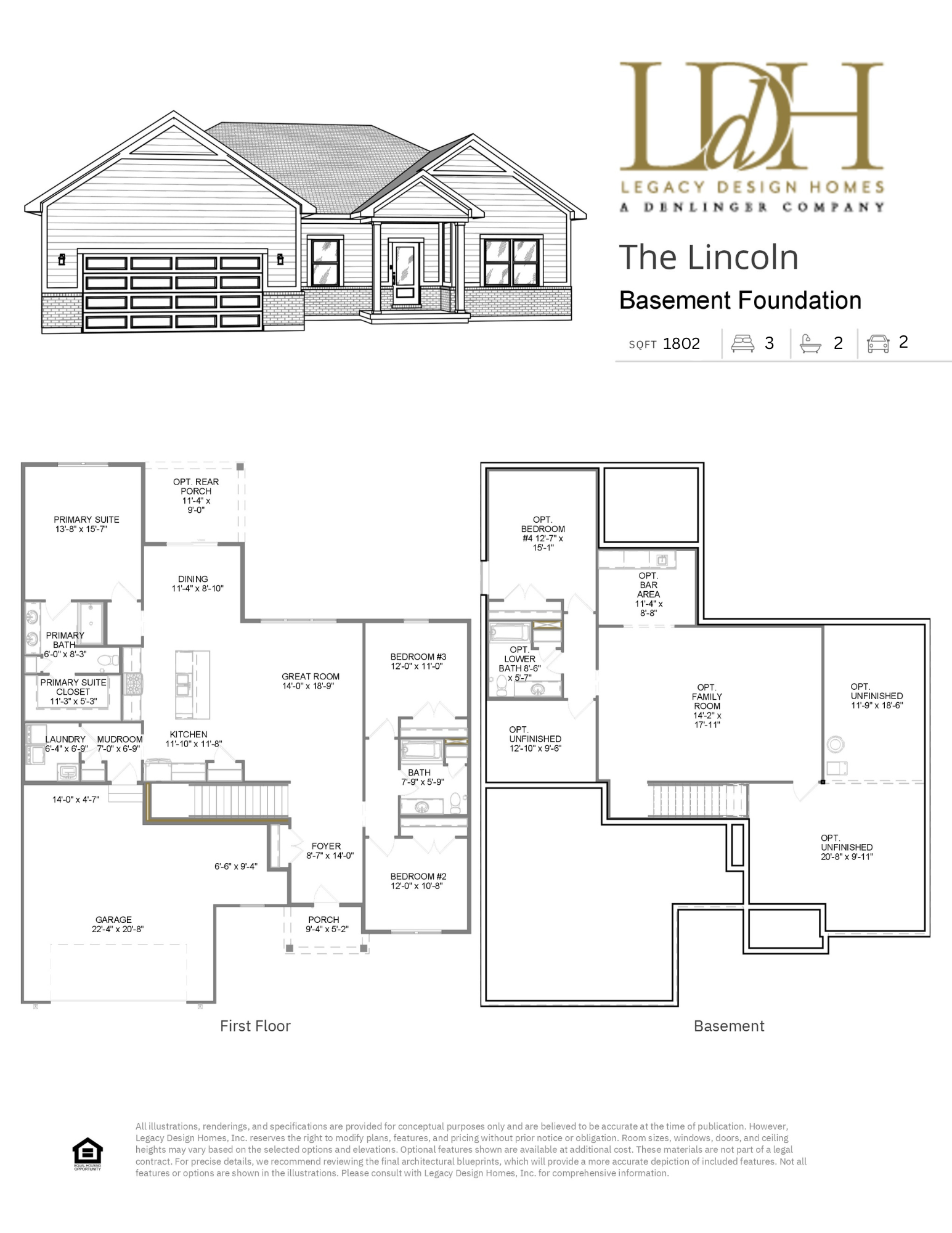 Lincoln Basement Floorplan
