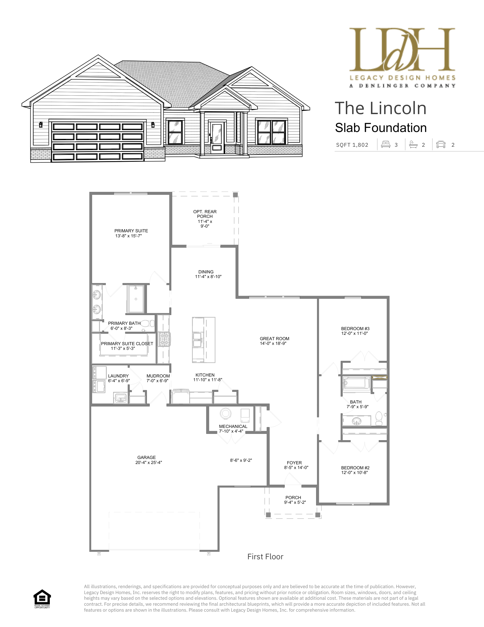 Lincoln Slab Floorplan